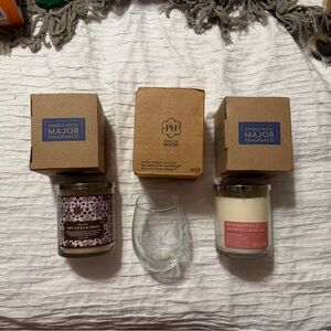 Bath & bodyworks Candle Set - Hot Cocoa & Cream and Raspberry & Whipped Vanilla